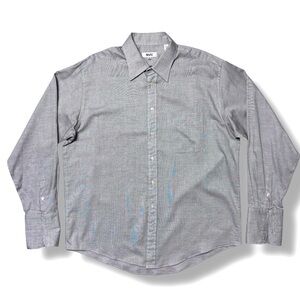 MANI by GIORGIO ARMANI Pointed Collar Dress Shirt Small Woven Check 16.5 34/35